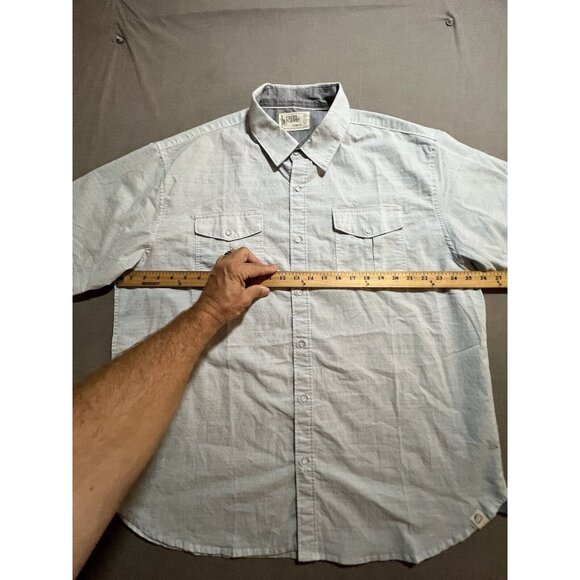Free Planet Button Up Shirt Men’s 2x Blue‎ Pocketed Short Sleeve. - Picture 8 of 10